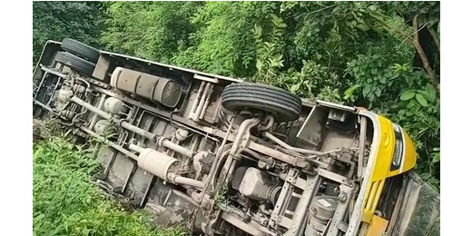 हल्द्वानी : बच्चों से भरी बस खाई में पलटी, 12 से ज्यादा बच्चे घायल