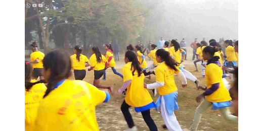 राष्ट्रीय बालिका दिवस पर मिनी मैराथन दौड़ का हुआ आयोजन
