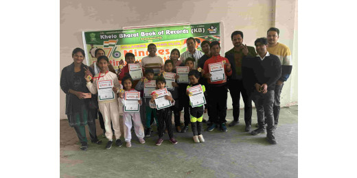 मुजफ्फरपुर के बच्चों ने खेलो भारत बुक ऑफ रिकॉर्ड्स में रचा इतिहास, गोपालगंज में किया शानदार प्रदर्शन