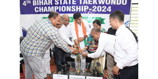 मोतिहारी में दो दिवसीय स्टेट ताइक्वांडो चैंपियनशिप शुरू, खेल मंत्री ने किया उद्घाटन