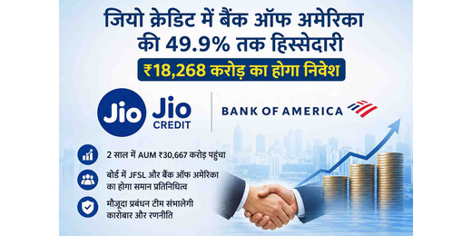 जियो क्रेडिट में बैंक ऑफ अमेरिका की एंट्री, ₹18,268 करोड़ निवेश का समझौता