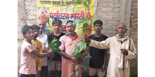 माँ स्कंदमाता पूजन व डॉ. कलाम की जयंती पर पर्यावरण भारती ने लगाए देव व फलदार वृक्ष