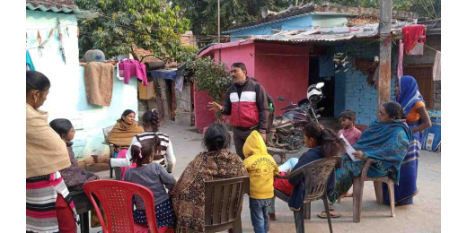 सिकंदरपुर में मुजफ्फरपुर मोबाइल वाणी का सामुदायिक प्रशिक्षण