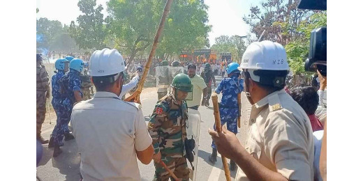 बीजेपी कार्यकर्ताओं पर हुआ लाठीचार्ज, कई लोग घायल