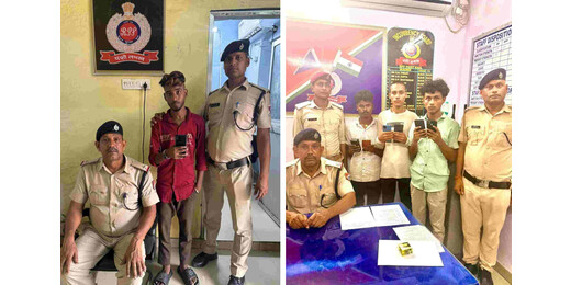 ऑपरेशन यात्री सुरक्षा के तहत चार मोबाइल चोर गिरफ्तार, छह मोबाइल व पावर बैंक बरामद