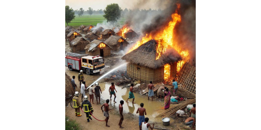 पटना में अगलगी हादसा, झोपड़ी में आग लगने से दो मासूमों की मौत, दो घायल