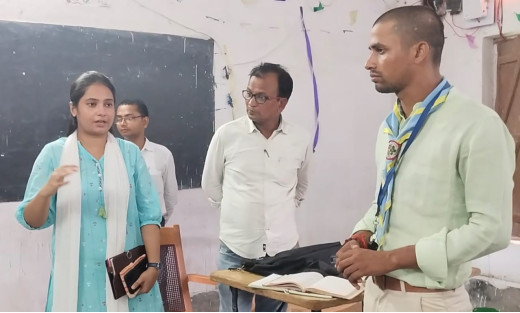 स्काउट-गाइड प्रशिक्षण शिविर का औचक निरीक्षण, पदाधिकारी ने जताई संतुष्टि