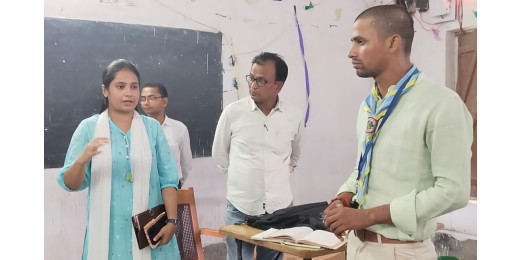 स्काउट-गाइड प्रशिक्षण शिविर का औचक निरीक्षण, पदाधिकारी ने जताई संतुष्टि