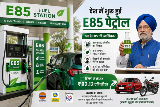 85 प्रतिशत इथेनॉल वाला E85 पेट्रोल की दिल्ली में शुरू हुई बिक्री, विपक्ष ने कसा तंज