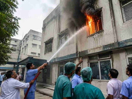 एसकेएमसीएच में आग से मचा हड़कंप, अस्पताल कर्मियों ने संभाली स्थिति