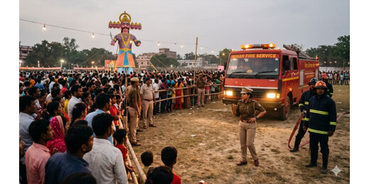 रावण दहन पर सुरक्षा के कड़े इंतजाम: लखीसराय में QRT समेत 3 विशेष अग्निशमन टीमें प्रतिनियुक्त 
