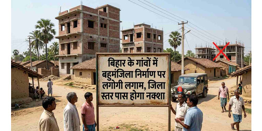 बिहार के गांवों में बहुमंजिला निर्माण पर लगेगी लगाम, जिला स्तर पर पास होगा नक्शा