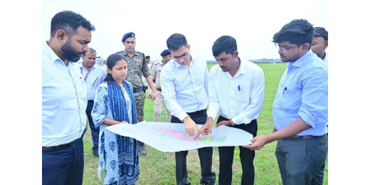 रक्सौल हवाई अड्डा का जिलाधिकारी ने किया स्थलीय निरीक्षण