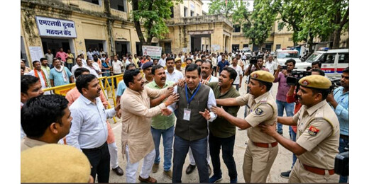मुजफ्फरपुर में एमएलसी चुनाव के बीच गहमागहमी, मजिस्ट्रेट से धक्का-मुक्की का आरोप