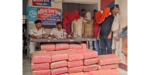 दो नेपाली तस्कर व स्कॉर्पियो सहित पांच गिरफ्तार, 378 किलोग्राम गांजा बरामद