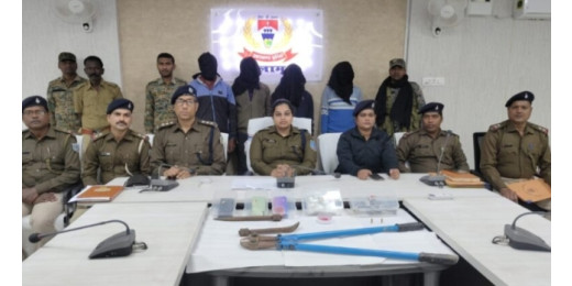 पलामू पुलिस ने डकैती और लूट के गिरोह का भंडाफोड़, चार अपराधी हथियार के साथ गिरफ्तार