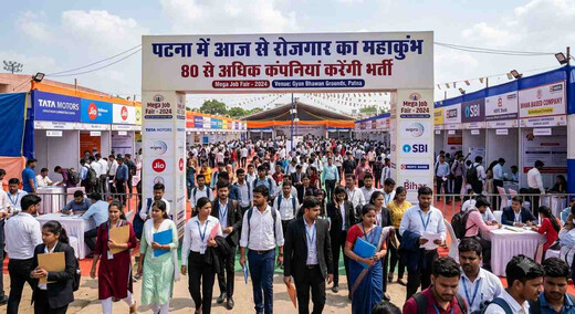 पटना में आज से रोजगार का महाकुंभ, 80 से अधिक कंपनियां करेंगी भर्ती