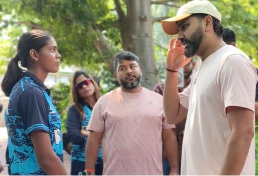 बिहार की ‘लेडी वैभव सूर्यवंशी’ अक्षरा गुप्ता से मिले 'हिटमैन' रोहित शर्मा, दिए सफलता के मंत्र