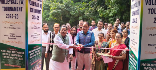 ललित नारायण मिथिला विश्वविद्यालय इंटर कॉलेज वॉलीबॉल महिला टूर्नामेंट का शुभारंभ