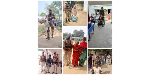 दिव्यांग और बुजुर्ग मतदाताओं को पुलिस का विशेष सहयोग, मतदान केंद्र तक पहुंचाने में मिल रही मदद