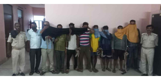 भारी मात्रा में देसी-विदेशी शराब और बीयर बरामद, 9 शराबी गिरफ्तार