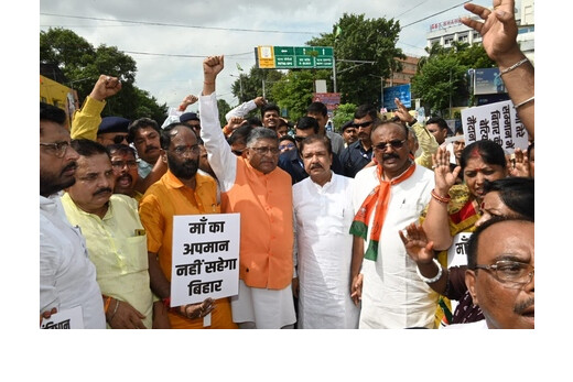 बिहार बंद : सड़क पर उतरे भाजपा के दिग्गज नेता, राहुल की खामोशी पर साधा निशाना