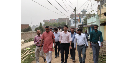 स्ट्रॉम वॉटर ड्रेनेज कार्य का जिलाधिकारी ने किया निरीक्षण