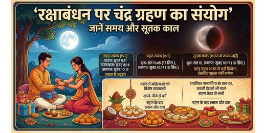 रक्षाबंधन पर चंद्र ग्रहण का संयोग, जानें समय और सूतक काल 