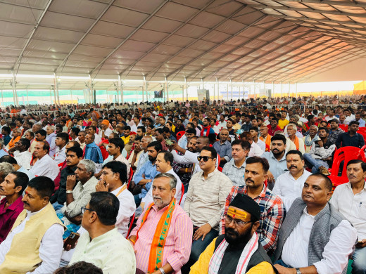 दरभंगा AIIMS शिलान्यास पर भाजपा की विशाल जनसभा, 10,000 कार्यकर्ताओं ने लिया भाग