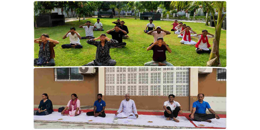 अंतरराष्ट्रीय योग दिवस पर बीआरएबीयू में योगाभ्यास, विद्यार्थियों ने सीखे आसन और प्राणायाम