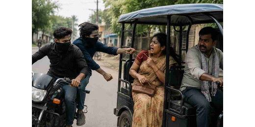 ई-रिक्शा सवार महिला से तीन लाख के गहने लूटे, चालक ने बदमाशों से लिया मोर्चा