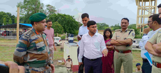 मुजफ्फरपुर में अग्निवीर भर्ती की तैयारियों का जिलाधिकारी ने किया निरीक्षण