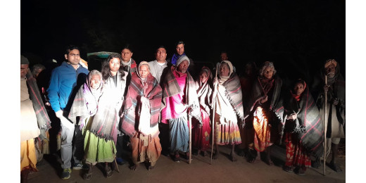 महादलित परिवारों में किया गया कंबल वितरण, दी गई स्वास्थ्य लाभ की जानकारी