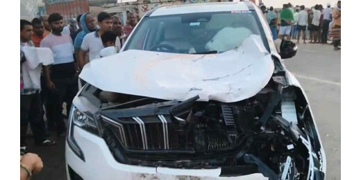 तेज रफ्तार एसयूवी की टक्कर से दंपती की मौत, आक्रोशित ग्रामीणों ने किया सड़क जाम