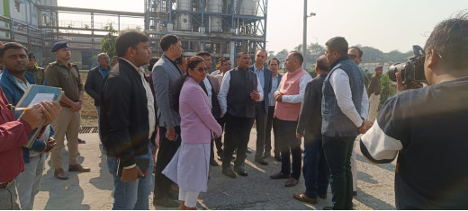 मुख्य सचिव अमृतलाल मीणा ने मेगा फूड पार्क, बैग क्लस्टर और टेक्सटाइल क्लस्टर का लिया जायजा