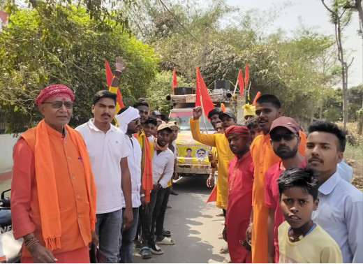 भूताने दुर्गा मंदिर से निकली भव्य रामनवमी शोभायात्रा, जय श्रीराम के नारों से गूंज उठा इलाका