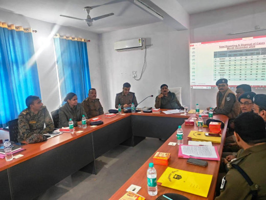 पुलिस अधीक्षक की मासिक समीक्षा बैठक, अपराध नियंत्रण के लिए कड़े निर्देश