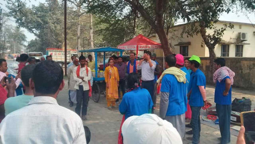 भूमि सर्वेक्षण को लेकर जागरूकता अभियान, गूंजे लोकगीत और नुक्कड़ नाटक