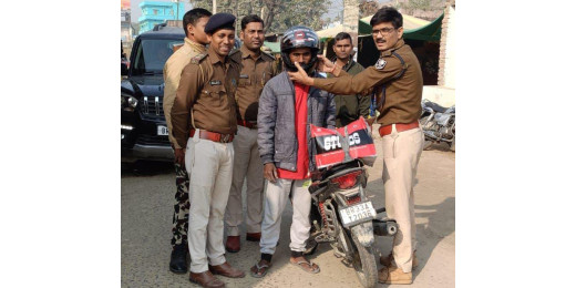 सघन वाहन चेकिंग अभियान, बिना हेलमेट चालकों से वसूला जुर्माना