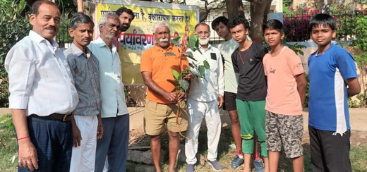 रामनवमी के अवसर पर पर्यावरण भारती ने किया देव वृक्षों का पौधारोपण