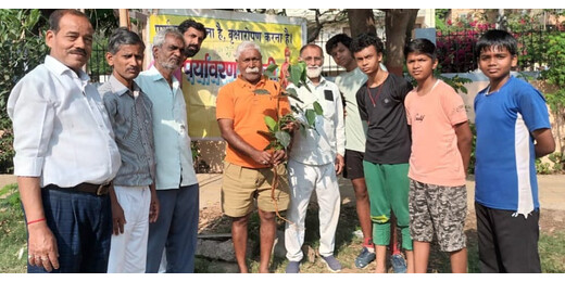 रामनवमी के अवसर पर पर्यावरण भारती ने किया देव वृक्षों का पौधारोपण