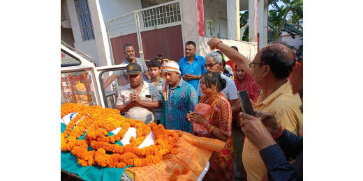 पूर्व सैनिक अखिलेश कुमार का निधन, राजकीय सम्मान के साथ दी गई अंतिम विदाई