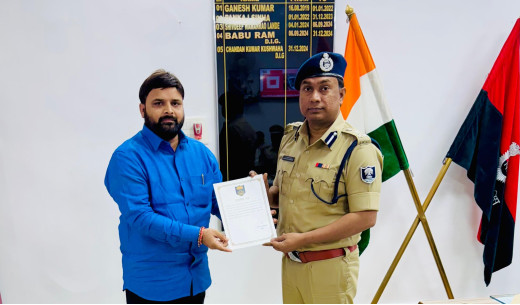 किशलय किशोर को मिला बिहार पुलिस वार्षिक पारितोषिक सम्मान