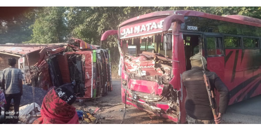हिन्डाल्को नर्सरी के समीप भीषण सड़क दुर्घटना, दर्जनों घायल
