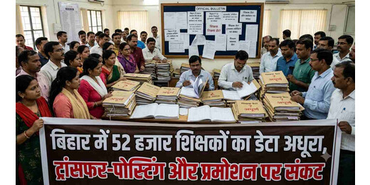 बिहार में 52 हजार शिक्षकों का डेटा अधूरा, ट्रांसफर-पोस्टिंग और प्रमोशन पर संकट