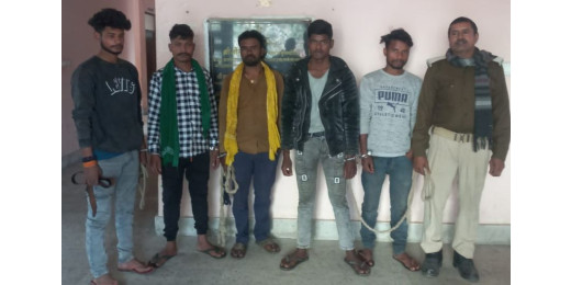 अवैध महुआ शराब के साथ पांच तस्कर गिरफ्तार