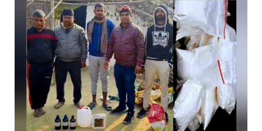 मोतिहारी पुलिस ने करोड़ों के ड्रग्स के साथ 5 तस्कर को किया गिरफ्तार