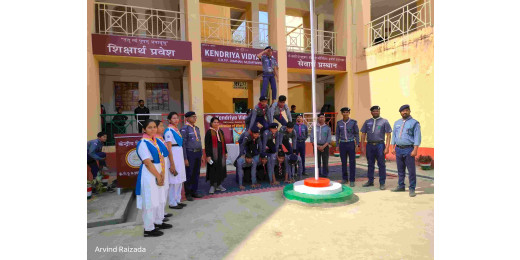 रॉबर्ट स्टीफेंसन स्मिथ पॉवेल के जयंती पर केंद्रीय विद्यालय में दी गई श्रद्धांजलि