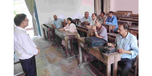 लंगट सिंह महाविद्यालय में पूर्व प्राध्यापक प्रो. राधारमण सिंह और रघुवेश कुमार को श्रद्धांजलि अर्पित