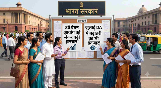 8वें वेतन आयोग को लेकर बढ़ी हलचल, जुलाई DA में बढ़ोतरी का भी इंतजार